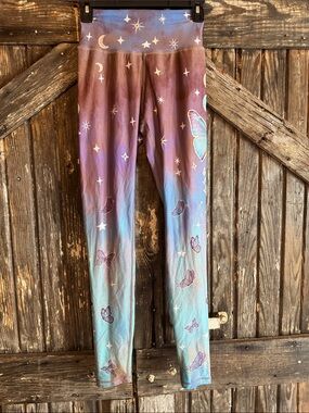 Silverwind High-Rise Ombre Butterfly Leggings - Purple & Teal